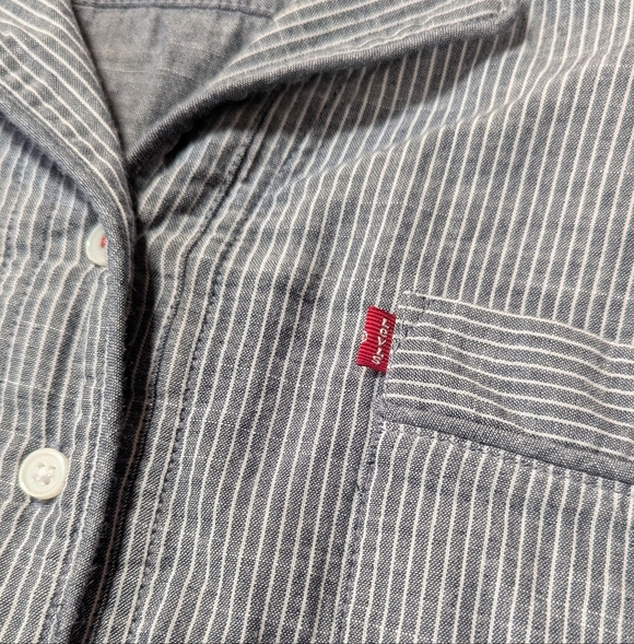 Leviās Striped Pajama Shirt Dress ā Cozy Lounge-to-Street XL šā - Picture 2 of 9